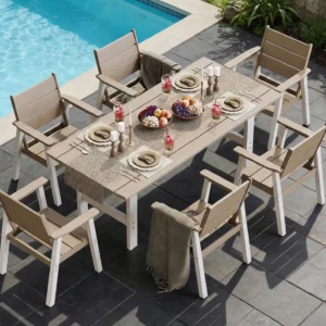 Patio Table and Chairs Set for 6