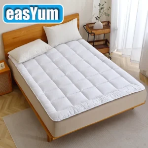 Thin Mattress Topper Lightweight Bedding Protection