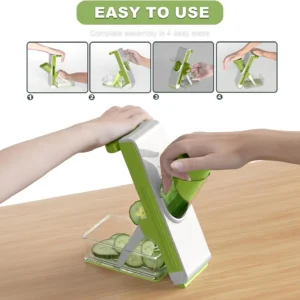 Adjustable Manual Food Mandoline and Chopper