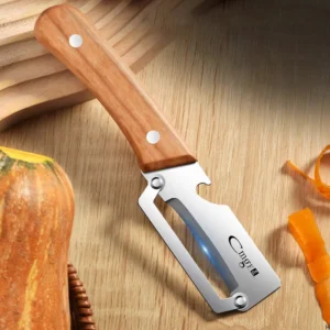 Stainless steel peeler for peeling and slicing