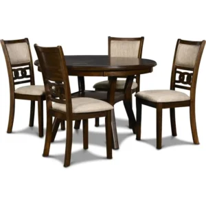 Solid Wood 5-Piece Round Dining Set