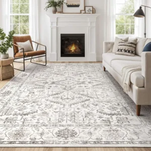 Washable Soft Large Vintage Rug Non-Slip