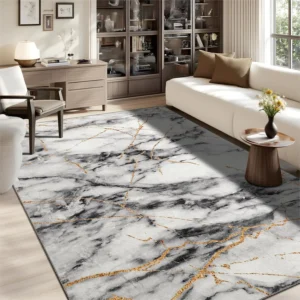 Abstract Area Rug Washable Low Pile