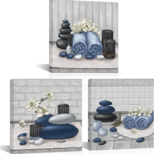 Spa Wall Art Zen Stone Orchid Picture